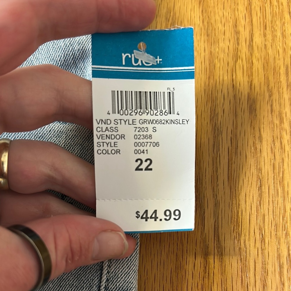 Rue21 High Rise Blue Distressed Jeans - Picture 2 of 7